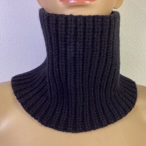 Sacai Black Rib Knit Neck Warmer Japan